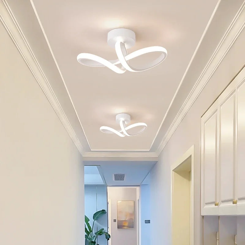 Modern ceiling light fixture in a home interior setting