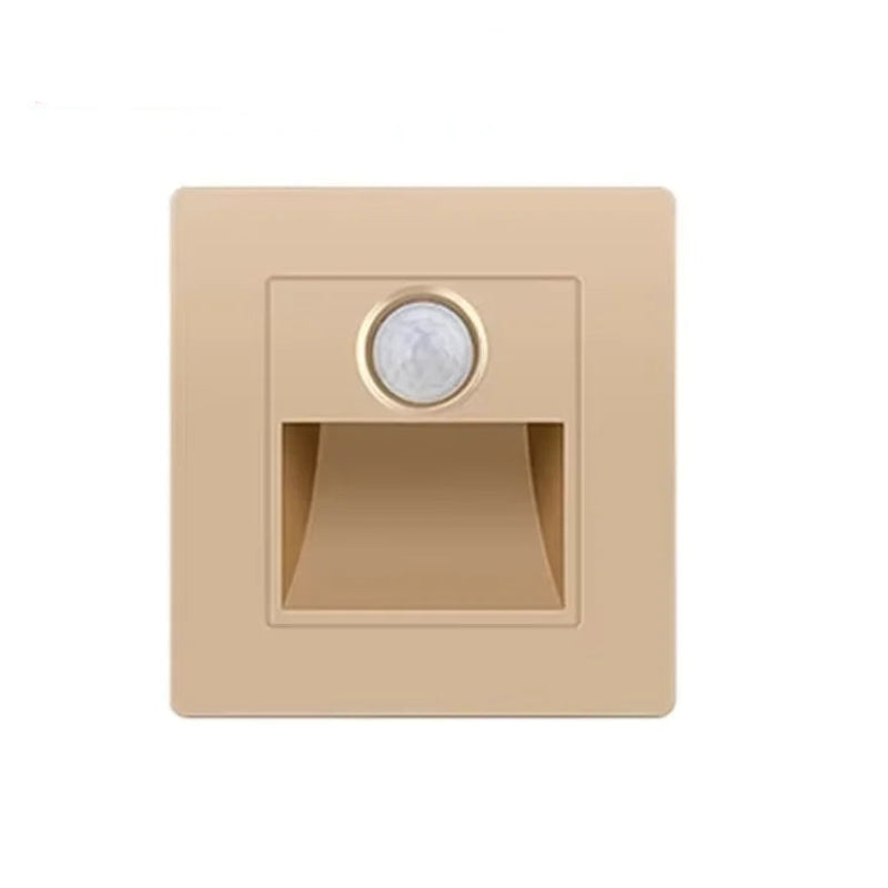 Beige infrared motion sensor on a white background with 'Infrared Motion Sensor' text above.
