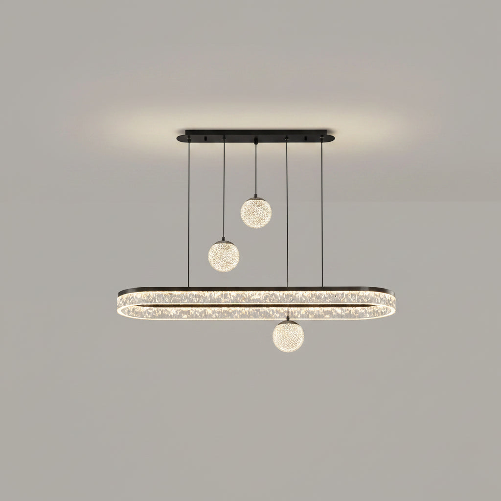 Ceiling light fixture with dimensions and power rating on a gray background